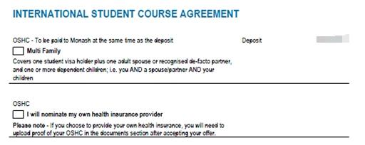 B. 如若自行安排保险则勾选如下第二个选项，接受时可以先不用提供自行安排的保单，等递交签证时候必须补充。
万友也可以为学生安排保险，如有需求欢迎联系