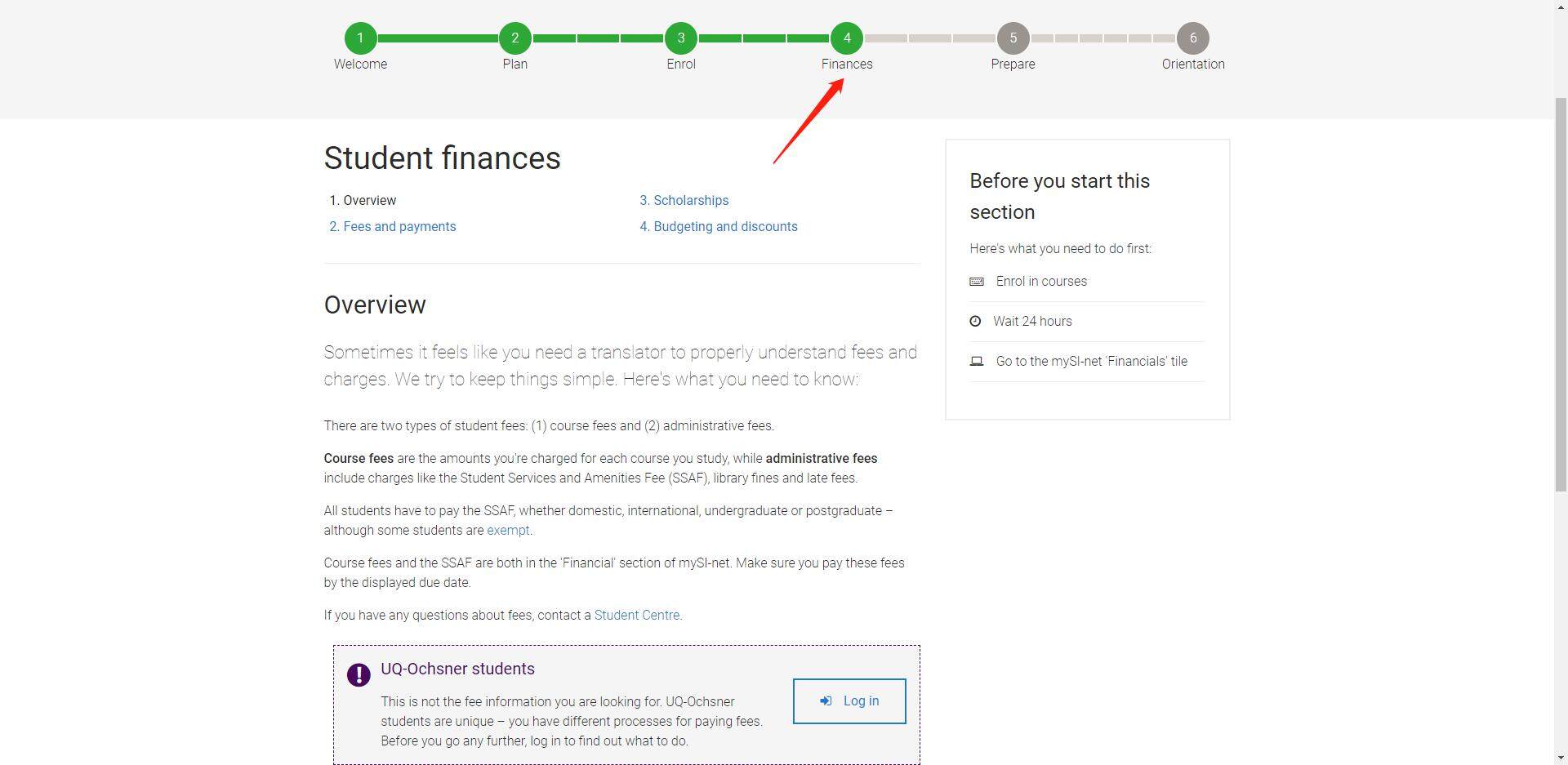 enroll完成返回主页面，点击finances。点击右下角next。