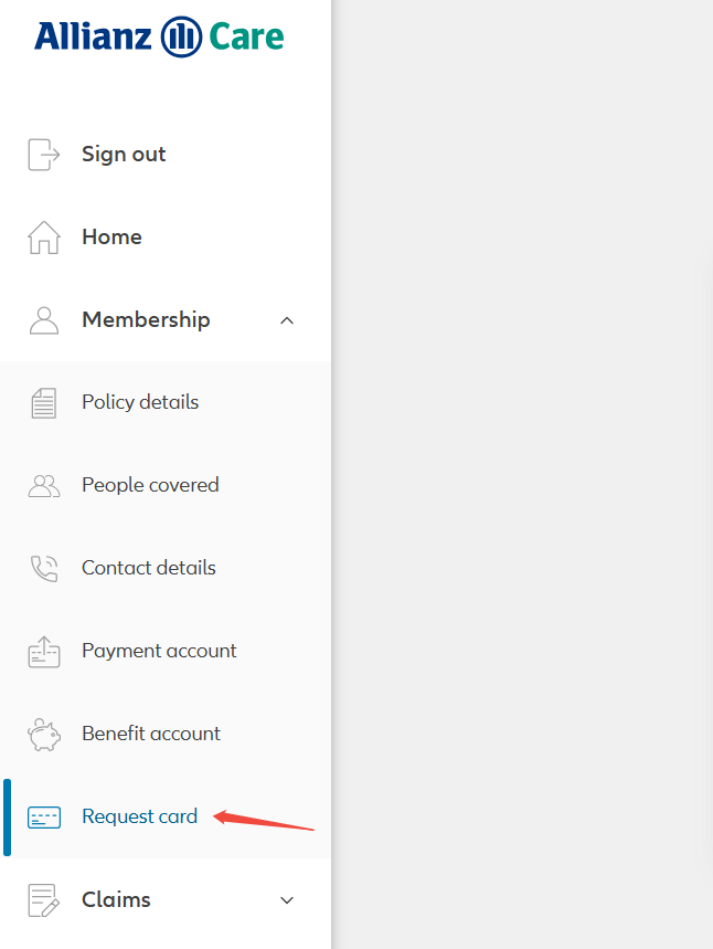 进入官网主页后，点击侧边获取卡片Request card